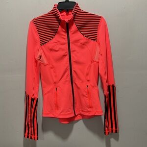 Lululemon Athletica Neon Pink and Black zip jacket